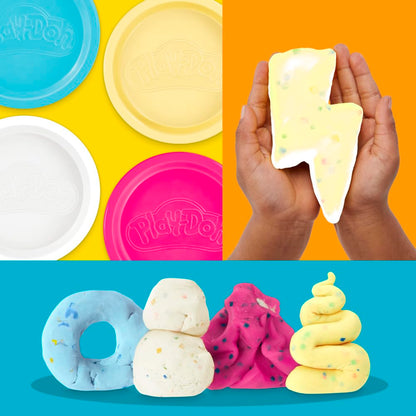Play-Doh 4 Pack Confetti Putty - Colourful Clay Set for Creative Play and Crafts