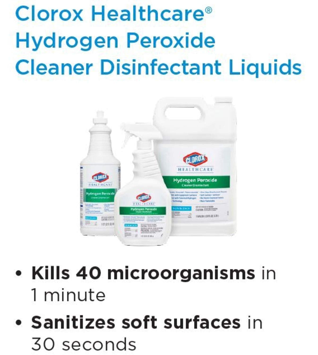 Clorox Healthcare Hydrogen Peroxide Cleaner Disinfectant Spray 1qt