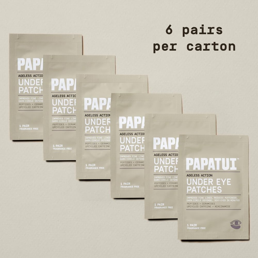 PAPATUI by Dwayne Johnson Fast-Acting Under Eye Patches for Men 6 Pairs
