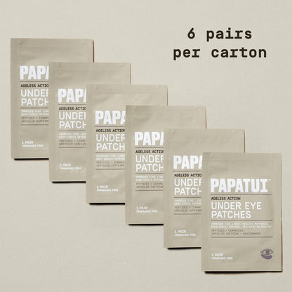 PAPATUI by Dwayne Johnson Fast-Acting Under Eye Patches for Men 6 Pairs