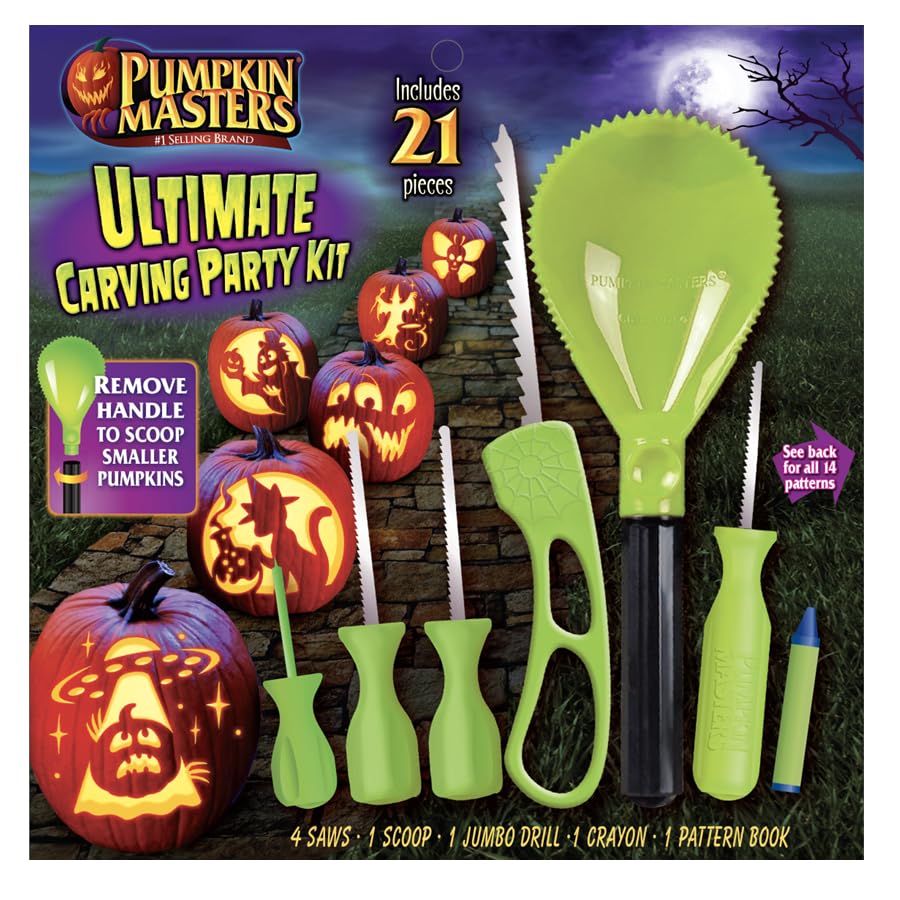 Pumpkin Masters Premium Carving All-in-One Party Kit