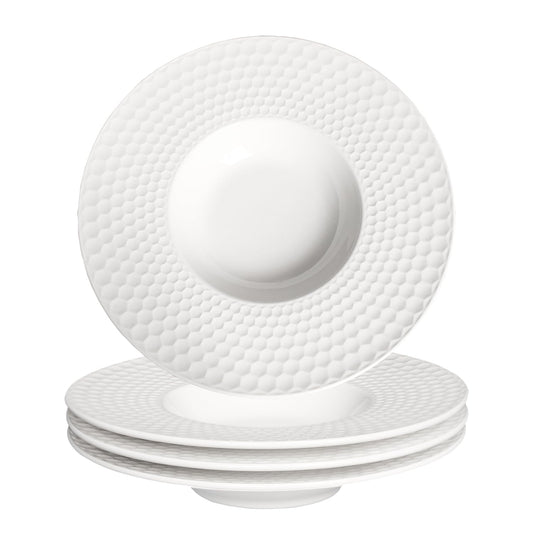 Creative home decor ceramic wide-rimmed soup bowls/plates