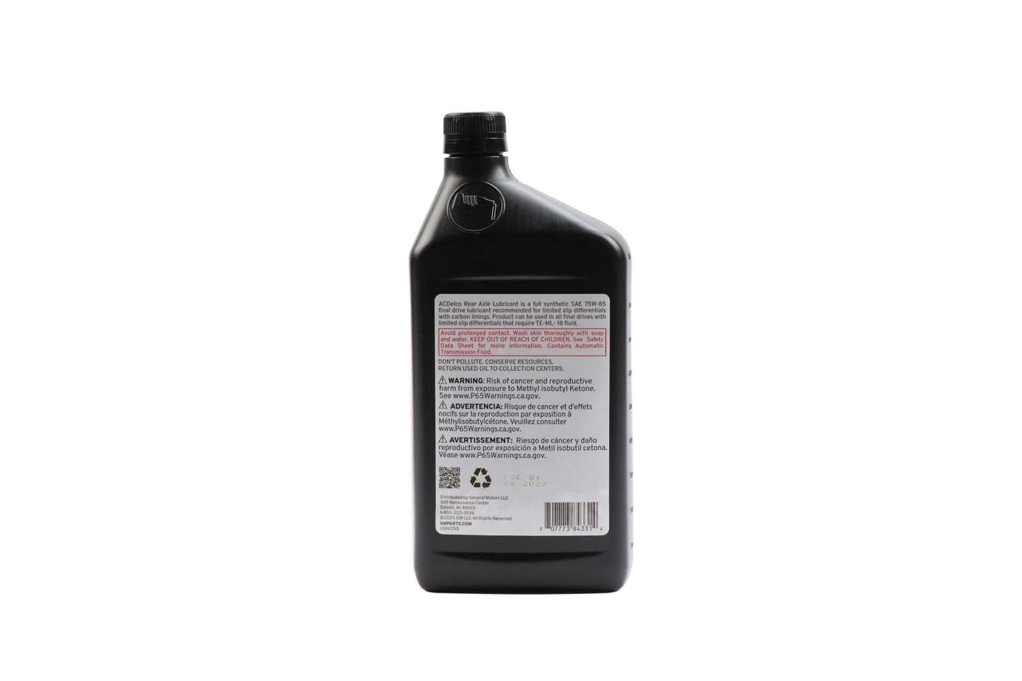 ACDelco SAE 75W-85 Rear Axle Gear Lubricant 1L