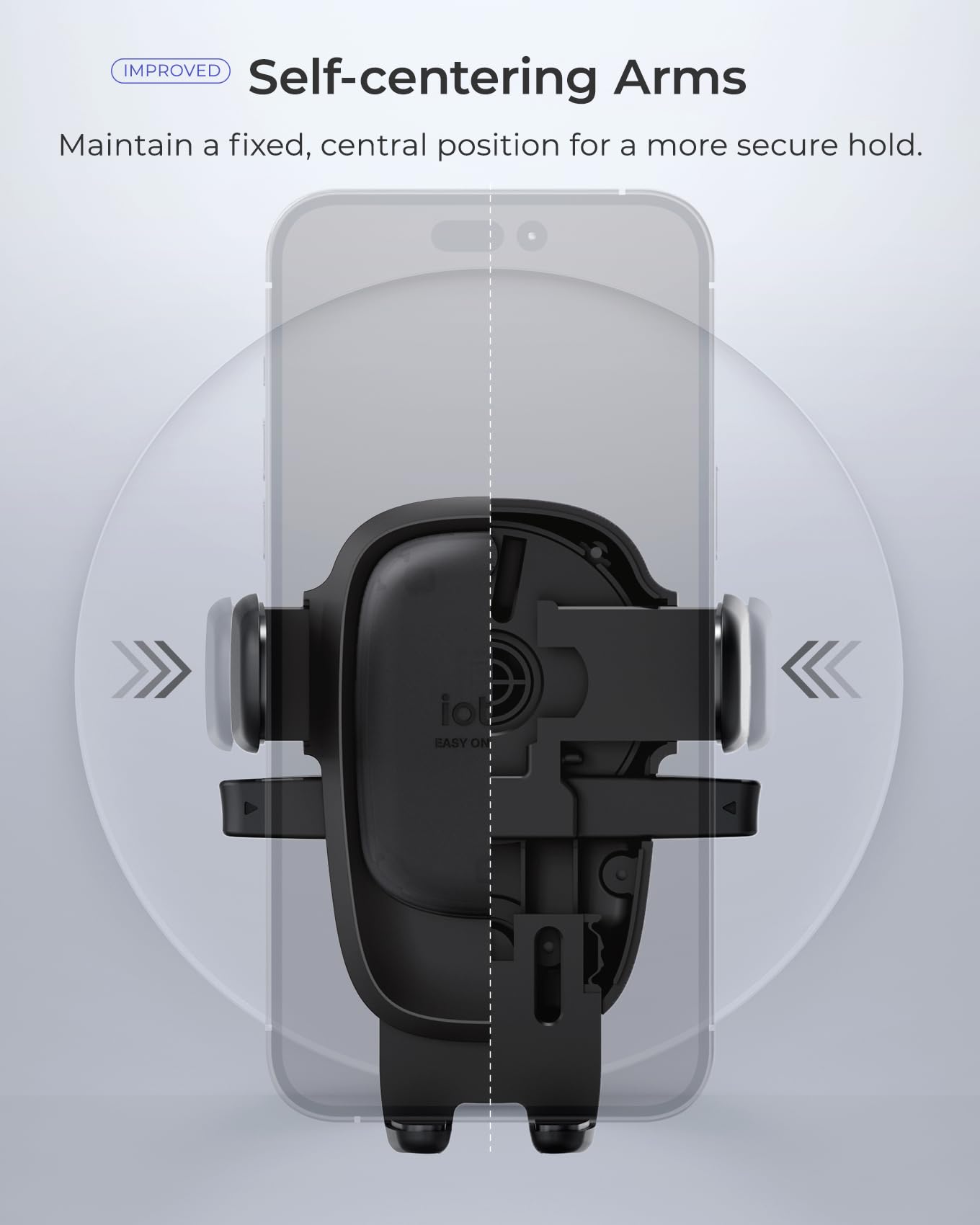 IOttie Easy One Touch 6 Air Vent & Flush Mount - Black: Adjustable Mobile Phone Holder