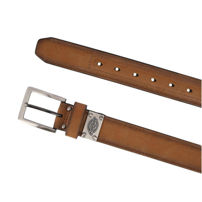 Dickies Men's Reinforced Leather 1 1/2 Inch Work Belt, Small, Brown