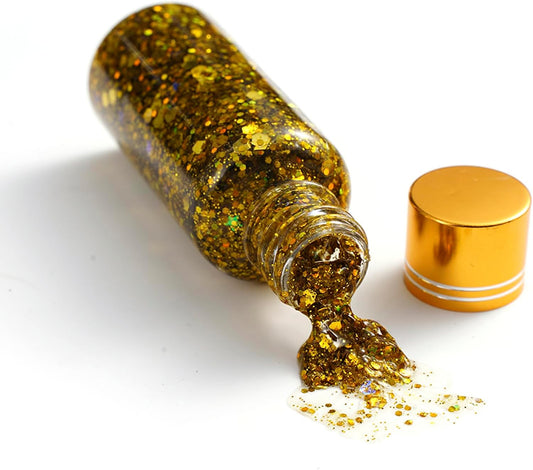 Gold Holographic Body Glitter Gel