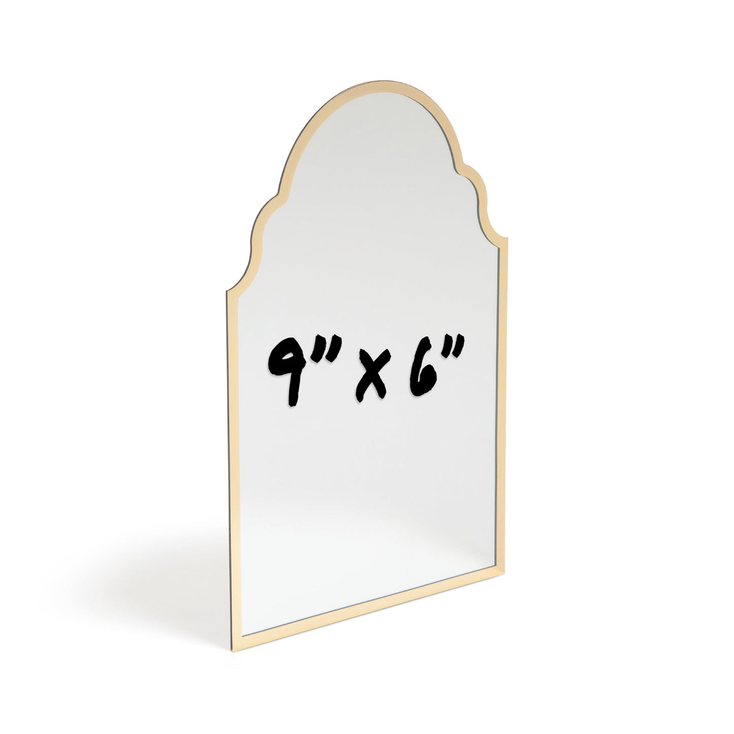 ]Magnetic Arch Gold Framed Locker Mirror