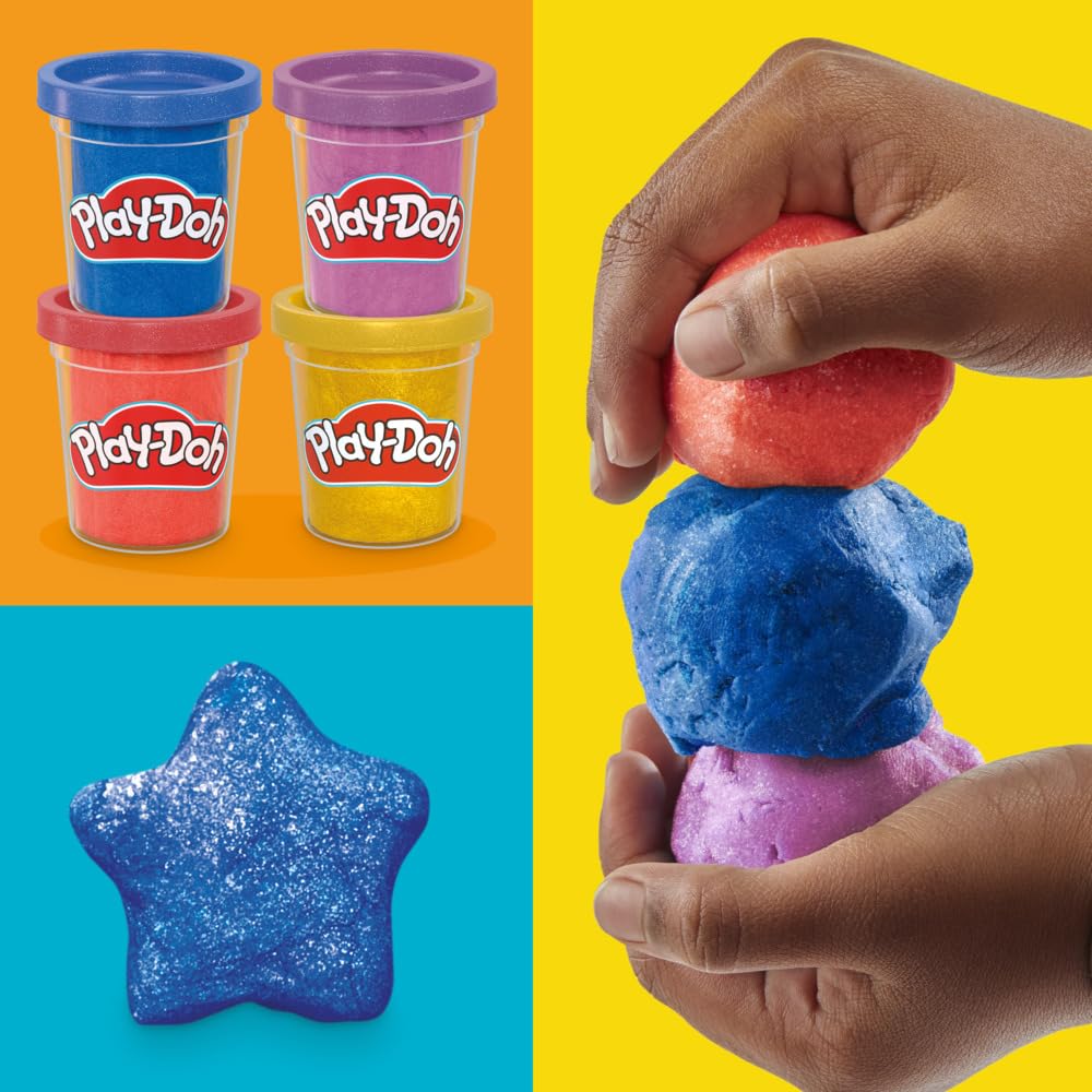 Play-Doh Shimmer Shine Pack 4 Colors 85g