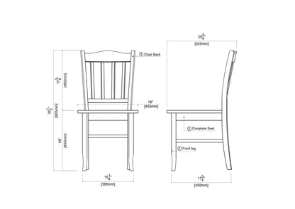 Boraam Shaker Dining Room Side Chairs, Set of 2 – Aspen Valley