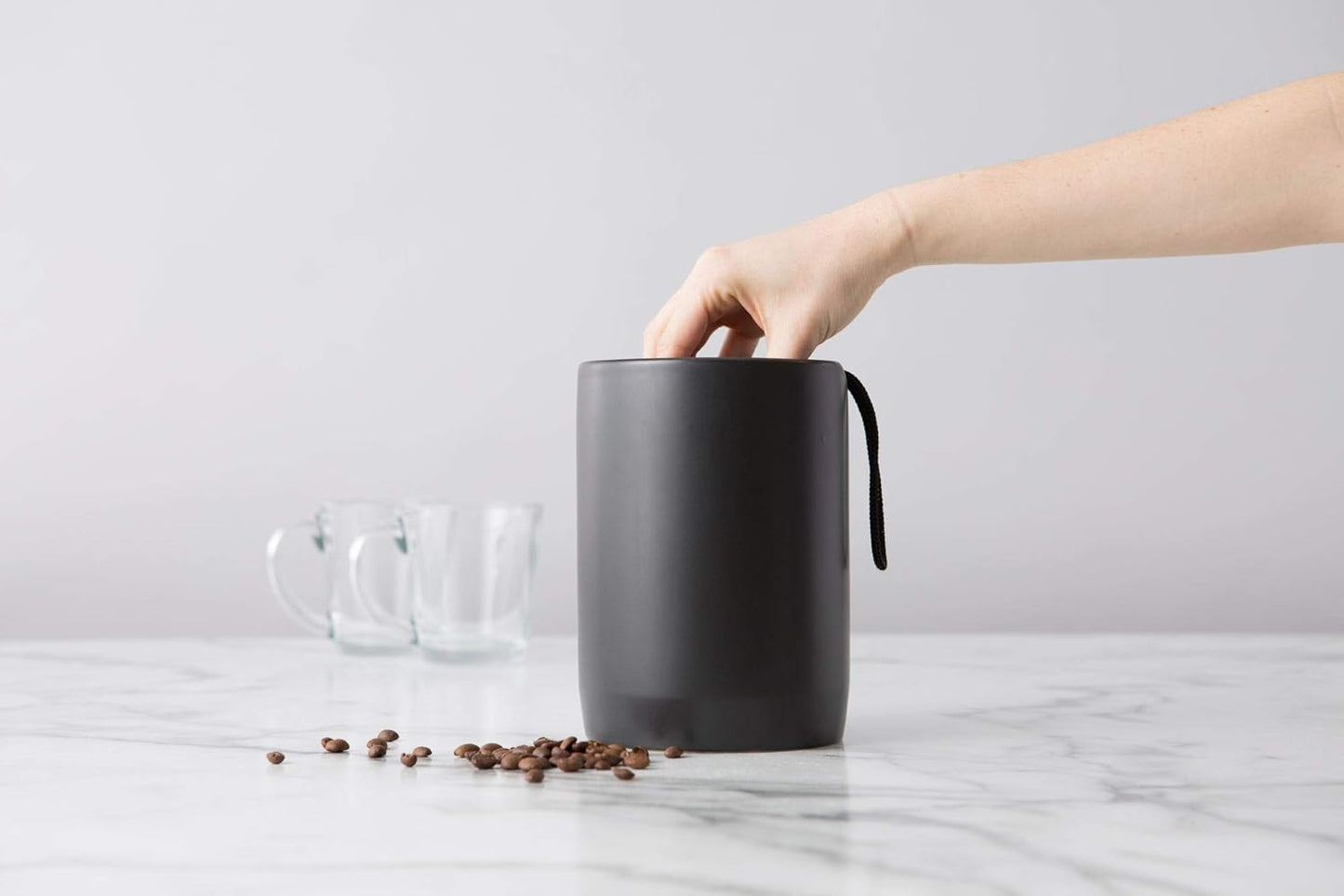 Chef'n Ceramic Coffee Canister, One Size, Anthracite *Damaged Packaging*