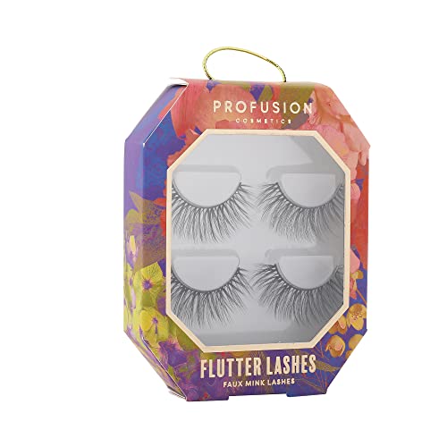 Profusion Cosmetics 3D Faux Mink Lashes- Thin and Lightweight Eye Makeup, False Eyelashes Are Easy to Remove and the Perfect Balance Makeup Kit Natura