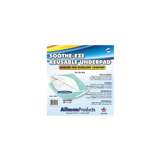 Allman Reusable Underpad, 30 x 35 For Bed