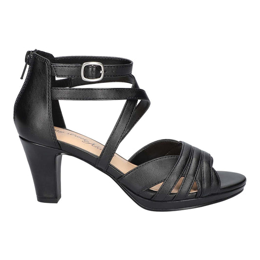 Women's 8.5 M Easy Street Crissa Dress Sandals - Black *Damaged Box*