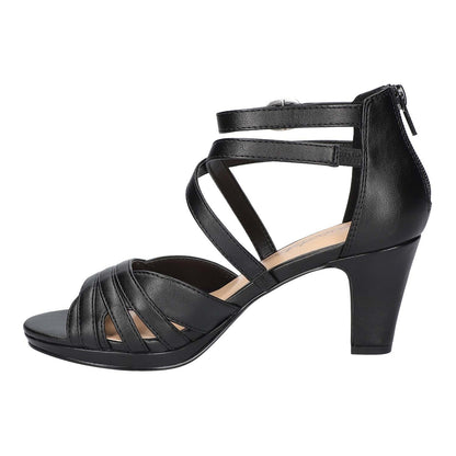 Women's 8.5 M Easy Street Crissa Dress Sandals - Black *Damaged Box*