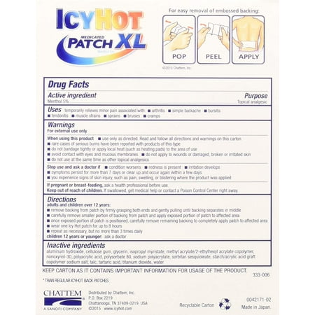 ICY HOT Medicated Patches Extra Strength Extra Large Back *Exp 11/2027* *Damaged Box*