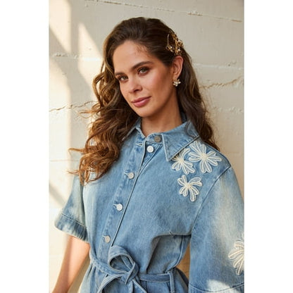 Scunci x Kelsey Anderson Crystal-Embellished Flower Bobby Pins & Barrette, Gold Tone, 3 Count