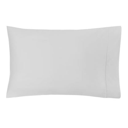 Hotel Style 300 Thread Count Silver Pillowcase with Silver Hem, Standard/Queen, 2 Count