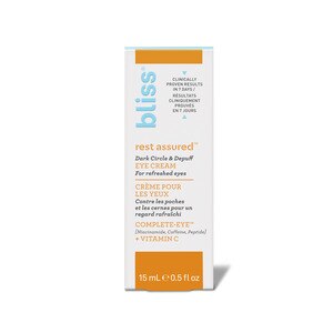 Bliss Rest Assured Dark Circle & Depuffing Eye Cream, 0.5 oz **Damaged Box**