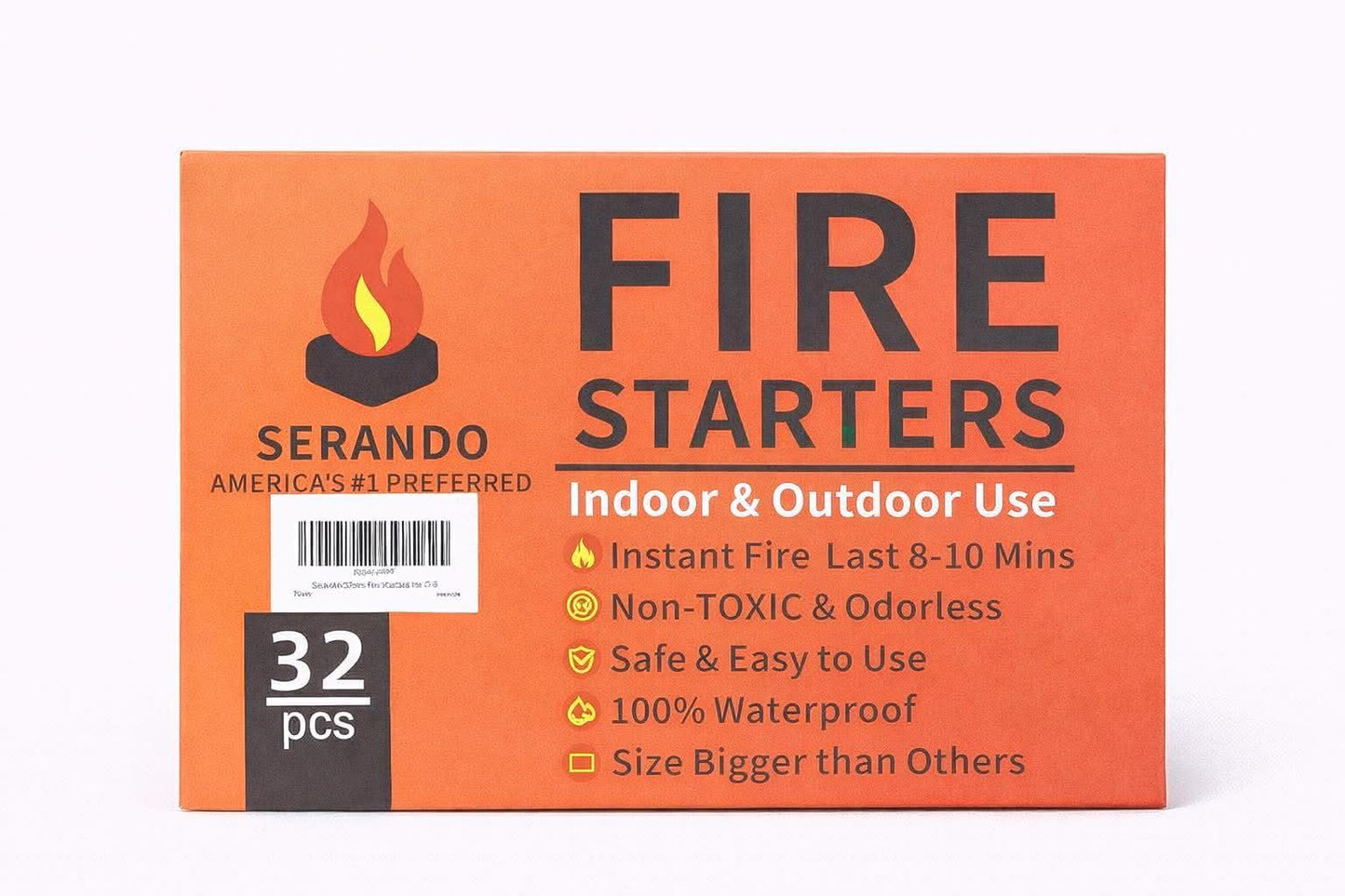 Serando 32 pcs Fire Starter Kit - Indoor & Outdoor