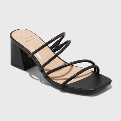 Women's 8 Blakely Mule Heels with Memory Foam Insole - a New Day  Black