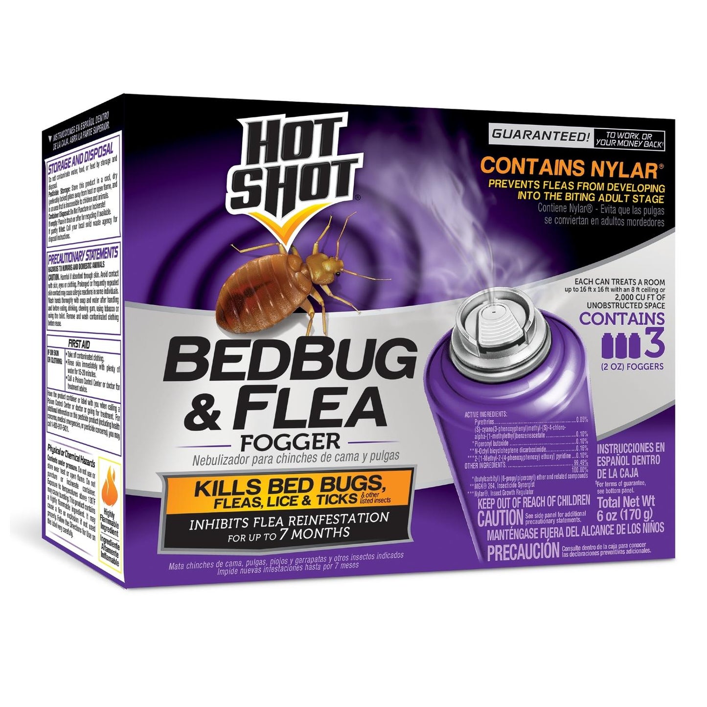 Hot Shot Bed Bug and Flea Fogger 2 oz 3 pack