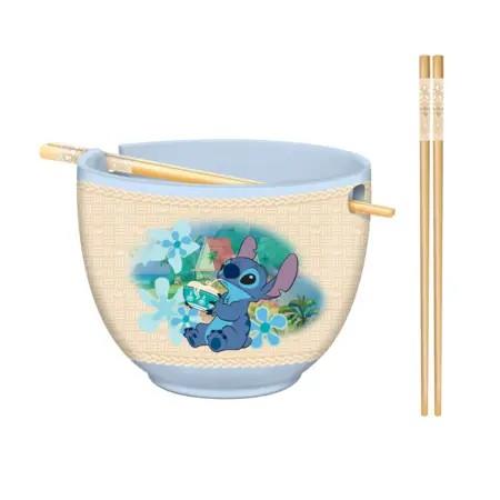 Stitch Eating Noodles Ramen Bowl