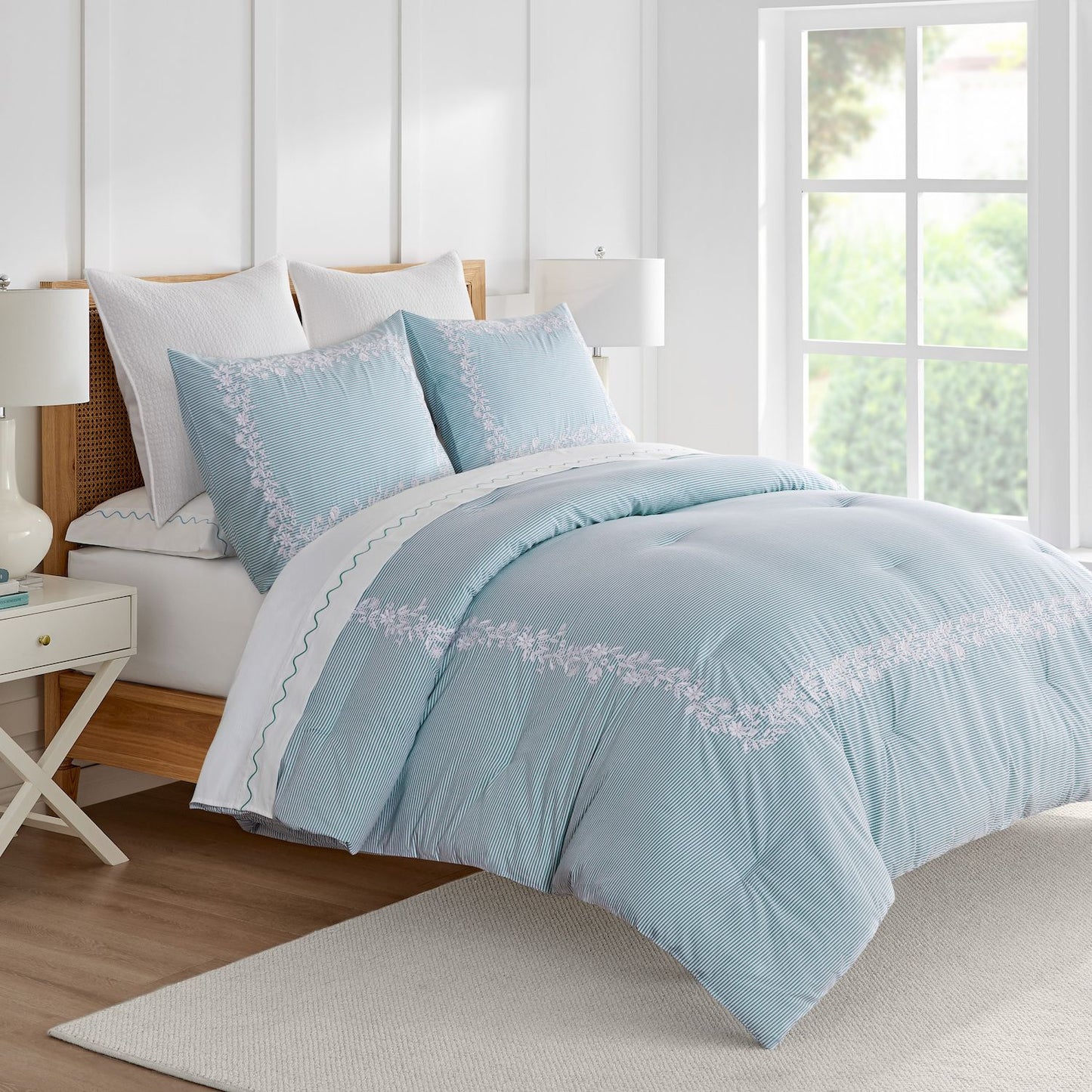 Draper James Adalee Duvet Set Blue Stripes Full/Queen