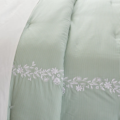 Draper James Adalee Duvet Set Green Stripes Full/Queen