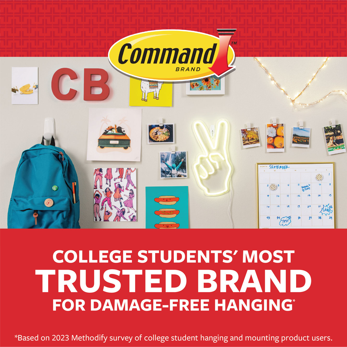 Command Damage-Free Picture Hanging Strips 16 Large 15 lb & 12 Medium 10 lb - 28 Total Pairs