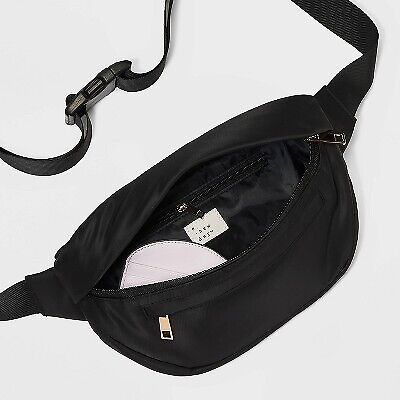 Athleisure Fanny Pack - a New Day  Black: Solid Belt Bag, Adjustable Strap, Recycled Material
