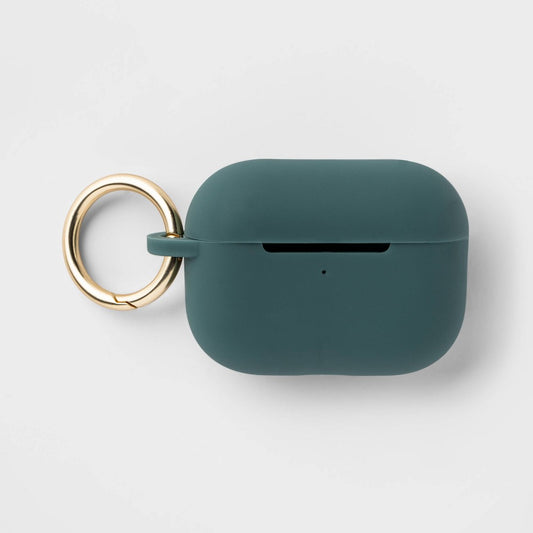 Apple AirPods Pro (1/2 Generation) Silicone Case with Clip - Heyday  Rain Teal