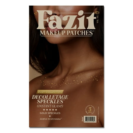 Fazit Glitter Makeup Patches, Decollatage Speckles - Gold - 3 Count