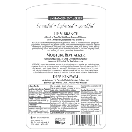 Blistex Enhancement Series Lip Balm 3 Tube Pack 0.13 Ounce