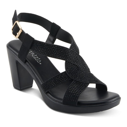 Women's 7.5-8 Patrizia Drina Rhinestone Slingback Sandals - Black