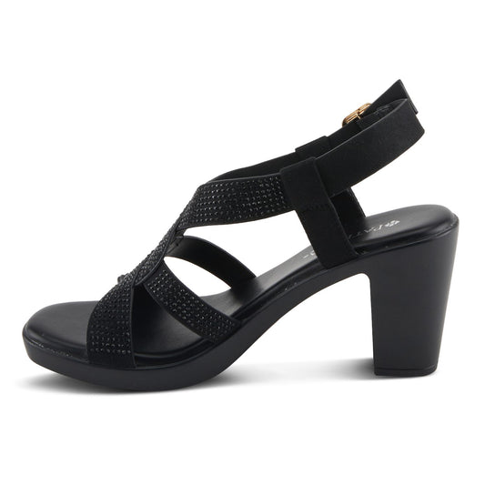 Women's 7.5-8 Patrizia Drina Rhinestone Slingback Sandals - Black