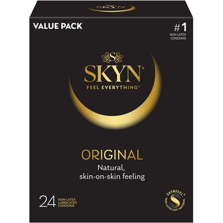 SKYN Original Non-Latex Lubricated Condoms, 24 Count *Packaging Damaged* *Exp 9/30/29*