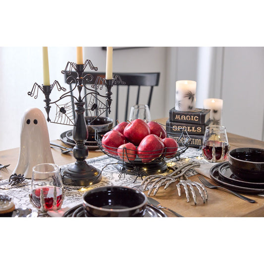 Celebrate Together Halloween Spiderweb Candelabra with LED Candles