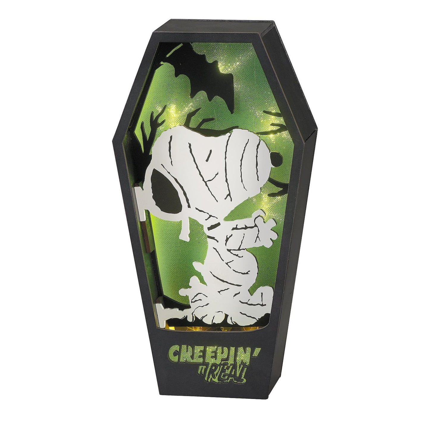 Roman Peanuts Snoopy "Creepin' It Real" Mummy Halloween LED Wall or Table Decor