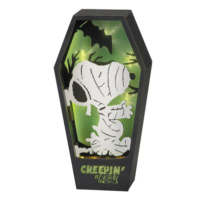 Roman Peanuts Snoopy "Creepin' It Real" Mummy Halloween LED Wall or Table Decor