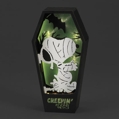 Roman Peanuts Snoopy "Creepin' It Real" Mummy Halloween LED Wall or Table Decor