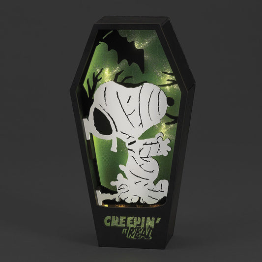 Roman Peanuts Snoopy "Creepin' It Real" Mummy Halloween LED Wall or Table Decor
