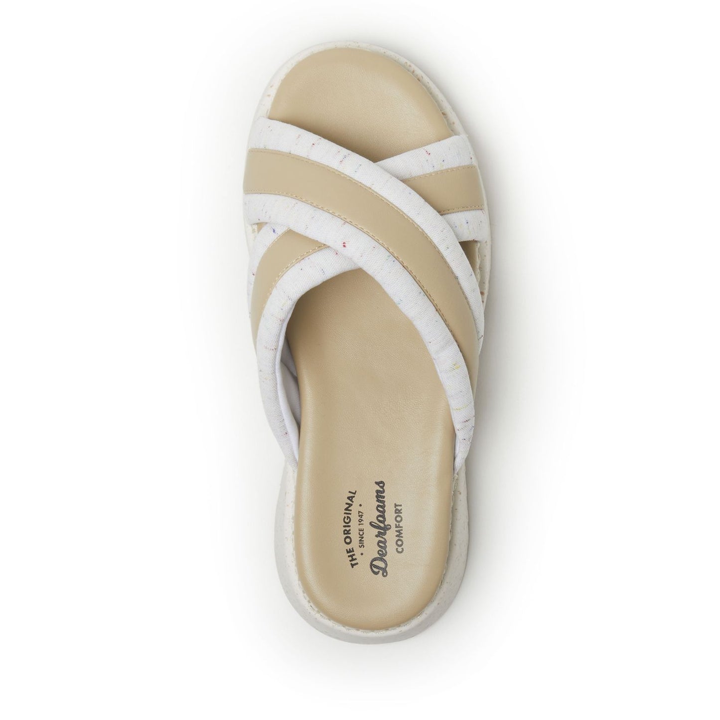 Women's 11 - Dearfoams Daisy Platform Sandals - Cream *Not in Original Box*