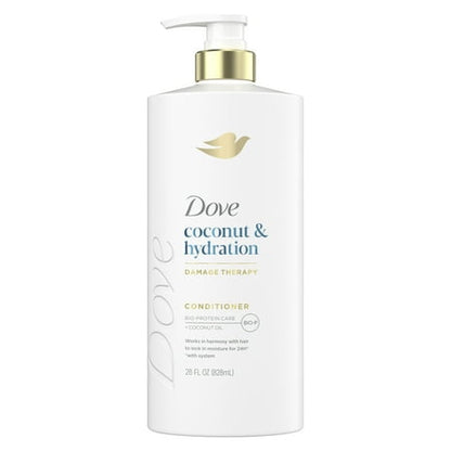 Dove Conditioner for Women Coconut & Hydration with Bio-Protein Care Technology and Coconut Oil, 28 oz