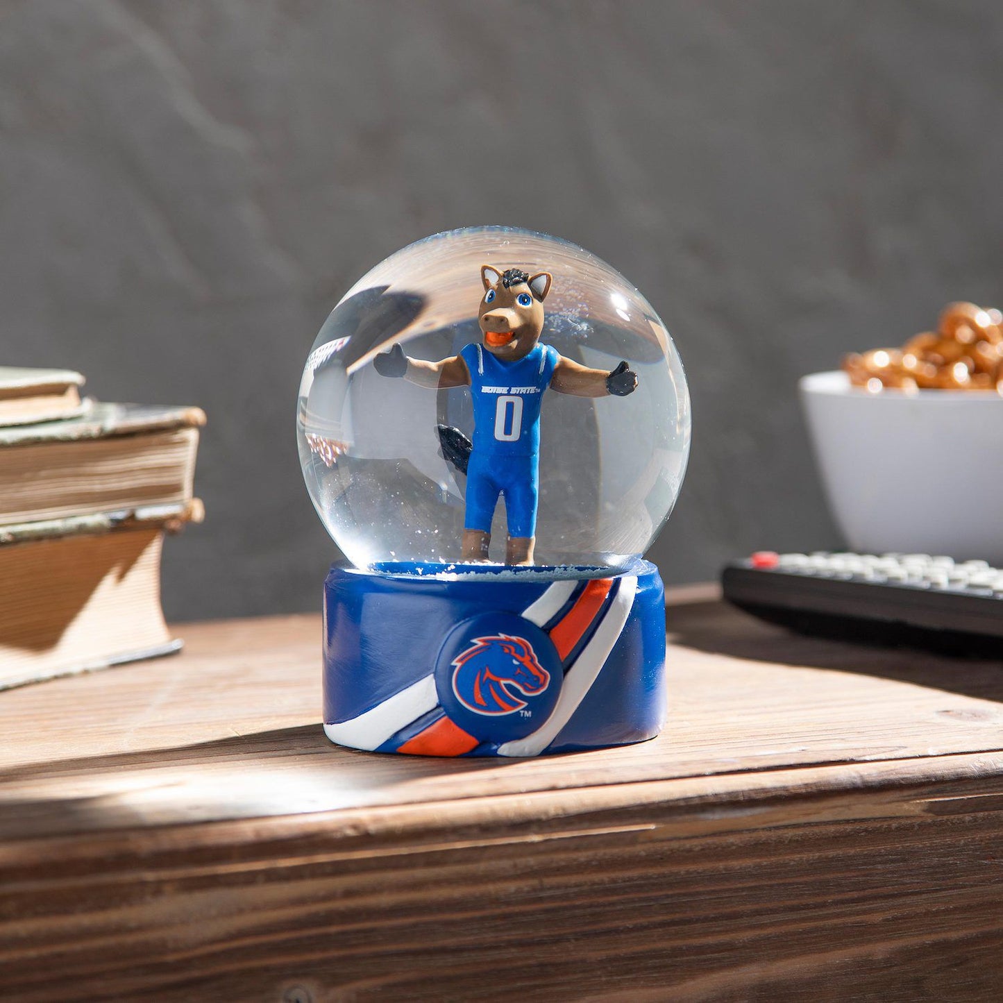Evergreen Enterprises Boise State University Snow Globe Table Decor *Open Box*