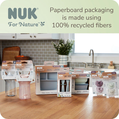 NUK for Nature Everlast Weighted Cup with Straw Pink