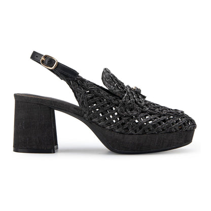 Women's 9.5 Aerosoles Santiago Raffia Cork Heel Loafers