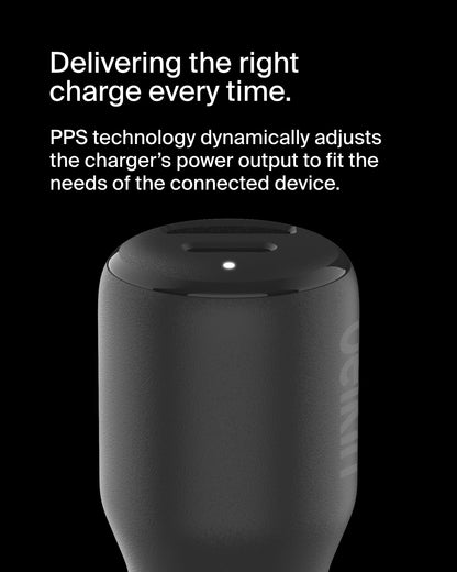 Belkin BoostCharge 42W Car Charger + USB-C to Lightning Cable