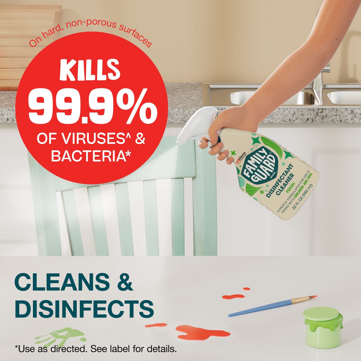 FamilyGuard Brand Disinfectant Cleaner 32 Oz
