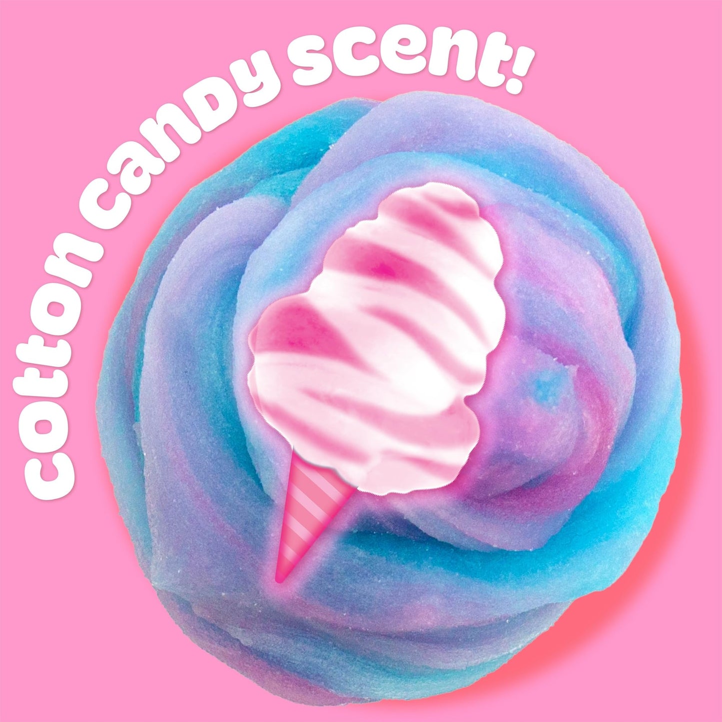 Play-Doh Scented Cloud Slime for Kids, Pink & Blue Cotton Candy Scent