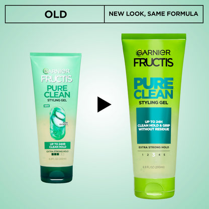 Garnier Fructis Pure Clean Extra Strong Hold Hair Gel 6.8 oz